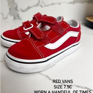 Toddler Vans - Red SOLD